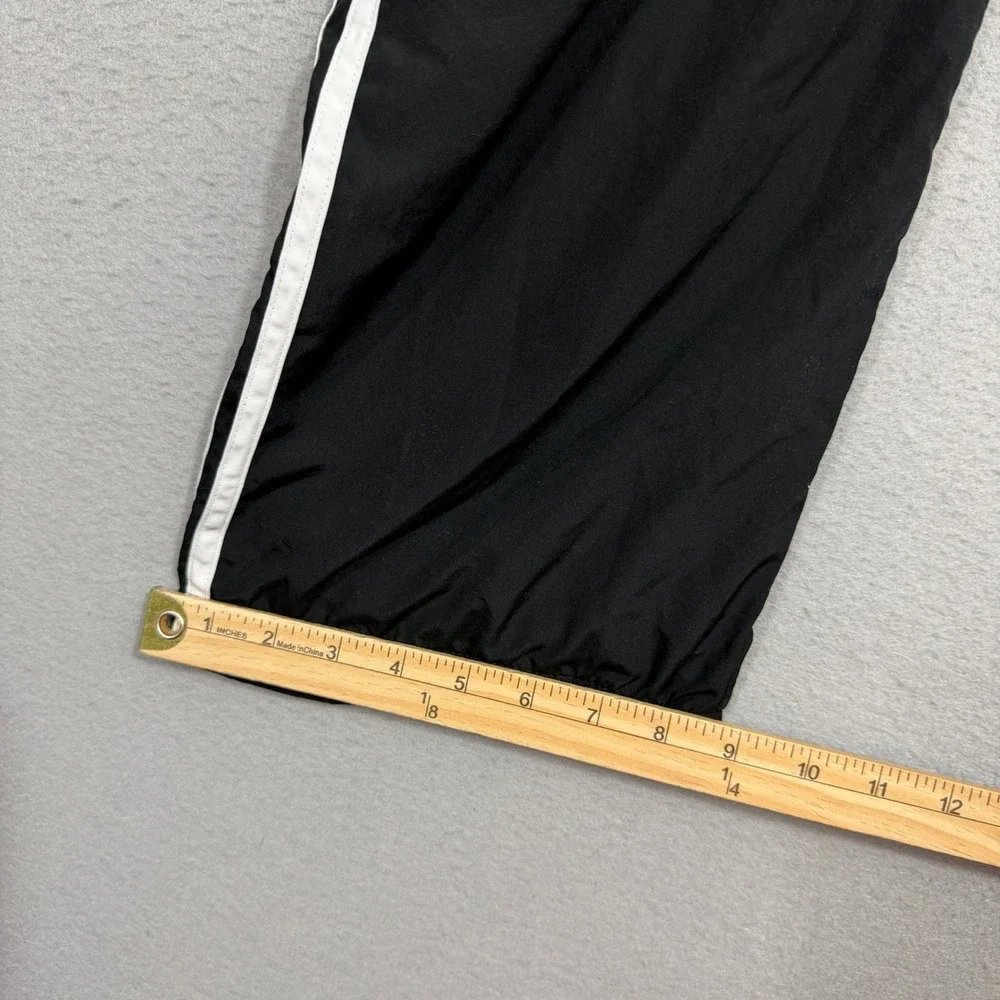 Vintage Adidas Windbreaker Track Pants Size Medium Black White Striped y2k 2000s